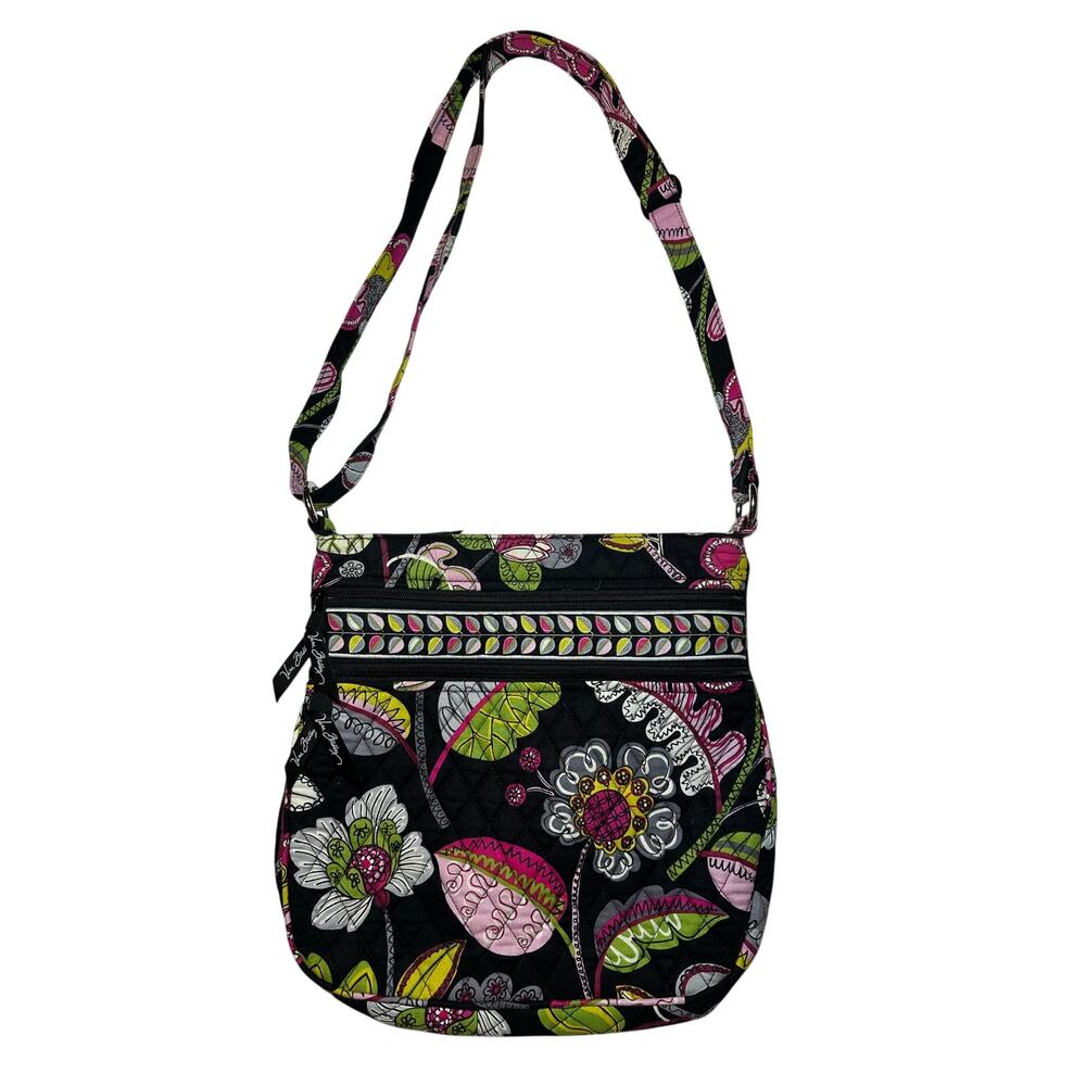 Vera Bradley Moon Blooms  Crossbody Messenger Bag Women's Medium Size